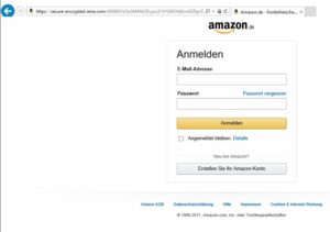Amazon Webseite Phishing